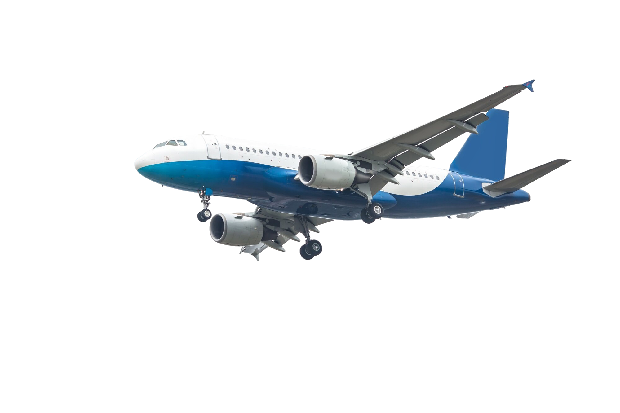 Air freight aircraft flying through sunset clouds